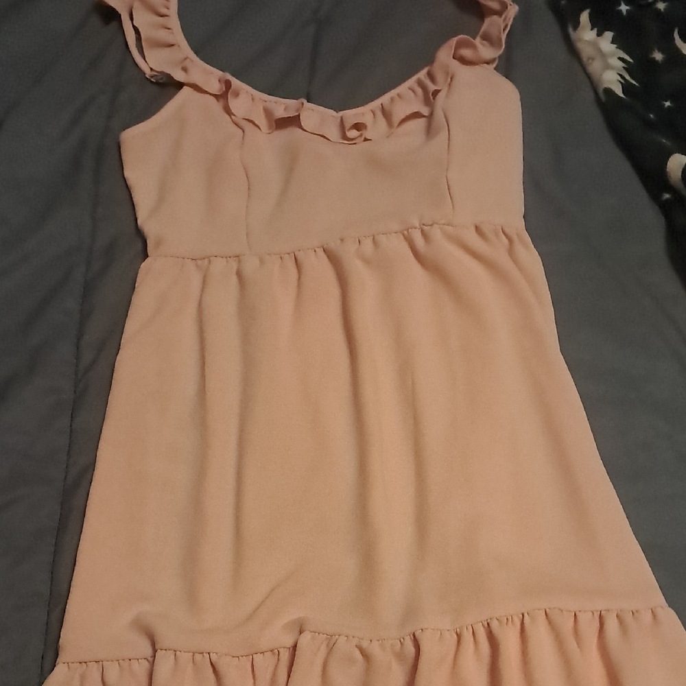 Altar'd State Pink Ruffled Tiered Maxi Sundress